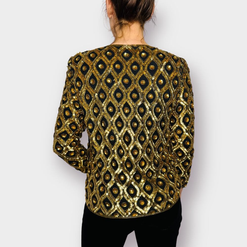 Vintage 90s‎ Stenay Sequin Jacket Top - Picture 6 of 6